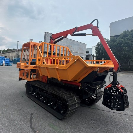 Aprīkots ar Crane Grab 5000kg kāpurķēžu pašizgāzēju